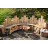 Forest Garden Forest Garden Curved Firepit Bench 2 Pack