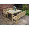 Forest Garden Forest Garden Rosedene Benches & Table Set 1