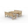 Forest Garden Forest Garden Rosedene Benches & Table Set 1