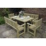 Forest Garden Forest Garden Rosedene Benches, Chairs & Table Set 2
