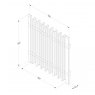 Forest Garden Forest Garden Contemporary Picket Gate 3ft