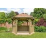 Forest Garden Forest Garden Premium Hexagonal Garden Gazebo With Cedar Roof