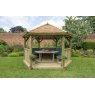Forest Garden Forest Garden Premium Hexagonal Garden Gazebo With Cedar Roof