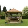Forest Garden Forest Garden Premium Hexagonal Garden Gazebo With Cedar Roof