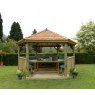 Forest Garden Forest Garden Premium Hexagonal Garden Gazebo With Cedar Roof