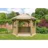 Forest Garden Forest Garden Premium Hexagonal Garden Gazebo With Timber Roof