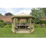 Forest Garden Forest Garden Premium Hexagonal Garden Gazebo With Timber Roof