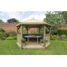 Forest Garden Forest Garden Premium Hexagonal Garden Gazebo With Timber Roof