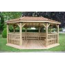 Forest Garden Forest Garden Premium Oval Garden Gazebo With Cedar Roof