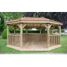 Forest Garden Forest Garden Premium Oval Garden Gazebo With Cedar Roof