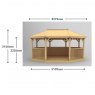 Forest Garden Forest Garden Premium Oval Garden Gazebo With Cedar Roof