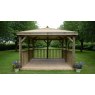 Forest Garden Forest Garden Premium Square Garden Gazebo With Timber Roof