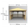 Forest Garden Forest Garden Premium Square Garden Gazebo With Timber Roof