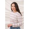 Lighthouse   Lighthouse Causeway Breton Top Cranberry Pink Stripe