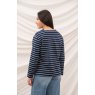 Lighthouse   Lighthouse Causeway Breton Top Navy Cream Sage Stripe