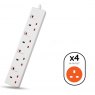 EXTENSION LEAD 4G 13A 2M INDI WE