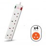 EXTENSION LEAD 4G 2M SURGE WE