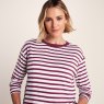 Tog24 Tog24 Kitty T-Shirt Washed Burgundy Stripe