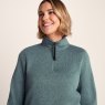 Tog24 Tog24 Pearson Knitlook Zip Neck Fleece Mist Grey Marl