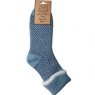 SOCK HERRINGBONE BLUE LDS CUFF COSY