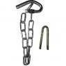 GATE FASTENER ON CHAIN 420MM W/STAPLE
