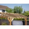 Ruby Apex Wooden Pergola With Overhang Open Roof