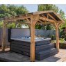 Ruby Apex Wooden Pergola With Overhand Treated Featheredge