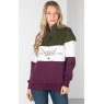 Rydale Rydale Byland Cow Sweatshirt Olive/White/Berry