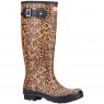 WELLINGTON LEOPARD 8 TAN/BLK TALL