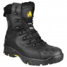 BOOT FS999 9 BLK HI LEG ZIP SAFETY