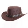 HAT WINDSOR S WINE W/LEATHER BRAIDED BAND