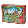 Cobble Hill Doodle Town Birdwatcher Paradise Jigsaw Puzzle 1000 Piece