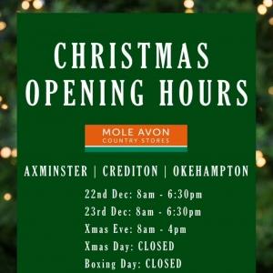 🎄 Christmas & New Year Opening Hours 🎄 Just a quick note to let you know that Mole Avon Country...